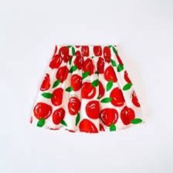 NWT Stella McCartney Kids Ivory & Orange Cotton Skirt with a clementine print. - Picture 1 of 9